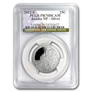 2012 USA Silver Quarter ATB - Acadia PR-69DCAM